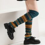 Long Knee-High Leg Warmers Bestseller Bohemian Knee-High Knit Leg Warmers