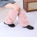 Long Knee-High Leg Warmers Furry Knee-High Warm Leg Warmers