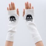 Long Arm Warmers Halloween Candy-Colored Long Knit Gloves