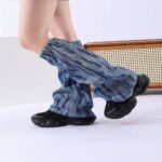 Long Knee-High Leg Warmers Bestseller Denim Stripe & Plaid Knee-High Leg Warmers