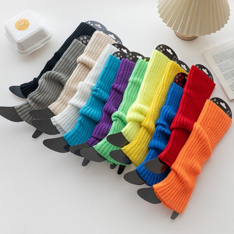 Long Knee-High Leg Warmers Solid Color Knee-High Sweet Candy Tone Leg Warmers