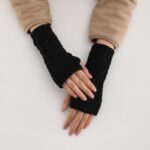 Long Arm Warmers Best-Selling Jacquard Orchid Fingerless Gloves