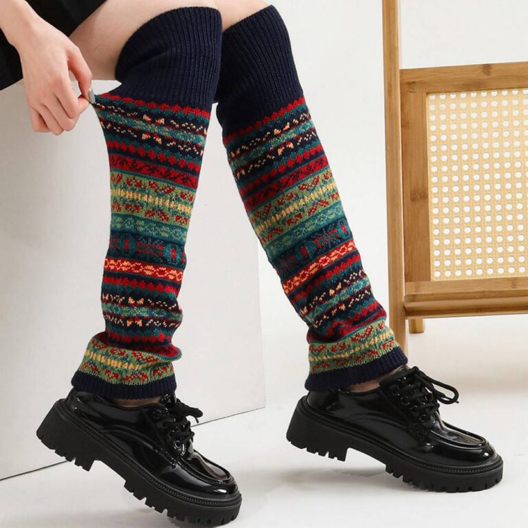 Long Knee-High Leg Warmers Bestseller Bohemian Knee-High Knit Leg Warmers