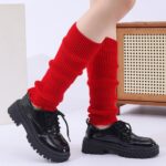 Short Leg Warmers Solid Color Ruffle-Trim Short Leg Warmers