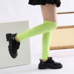 Long Knee-High Leg Warmers Lightweight Holiday Candy-Colored Leg Warmers