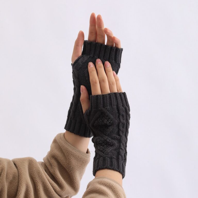Long Arm Warmers Best-Selling Jacquard Orchid Fingerless Gloves