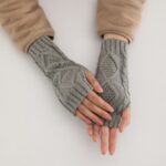 Long Arm Warmers Best-Selling Jacquard Orchid Fingerless Gloves