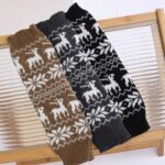 Long Knee-High Leg Warmers Winter Christmas Jacquard Deer Knee-High Leg Warmers