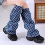 Long Knee-High Leg Warmers Bestseller Denim Stripe & Plaid Knee-High Leg Warmers