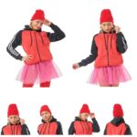 Long Knee-High Leg Warmers Fluorescent Candy-Colored Plain Knit Beanie