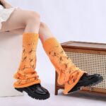 Long Knee-High Leg Warmers New Bell-Mouth Skull Leg Warmers