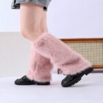 Long Knee-High Leg Warmers Furry Knee-High Warm Leg Warmers