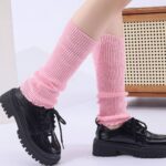 Short Leg Warmers Solid Color Ruffle-Trim Short Leg Warmers