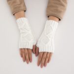Long Arm Warmers Best-Selling Jacquard Orchid Fingerless Gloves