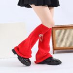 Long Knee-High Leg Warmers Best-Selling Bell-Mouth Solid & Striped Leg Warmers