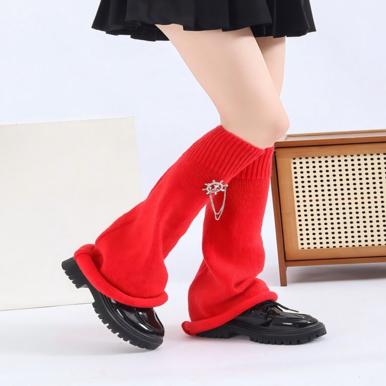 Long Knee-High Leg Warmers Best-Selling Bell-Mouth Solid & Striped Leg Warmers