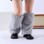 Long Knee-High Leg Warmers Furry Knee-High Warm Leg Warmers