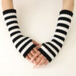 Long Arm Warmers New Rainbow Fluorescent Striped Ankle Socks