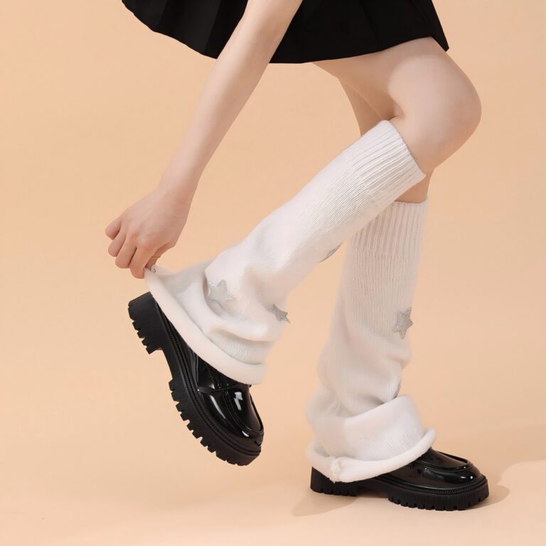 Long Knee-High Leg Warmers New Bell-Mouth Star Leg Warmers