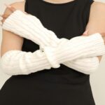 Long Arm Warmers Long Cable Twist Knit Arm Warmers Fingerless Gloves