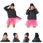 Long Knee-High Leg Warmers Fluorescent Candy-Colored Plain Knit Beanie