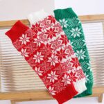 Long Knee-High Leg Warmers Snowflake Christmas Jacquard Leg Warmers