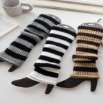 Long Knee-High Leg Warmers 40cm Striped Knee-High Leg Warmers