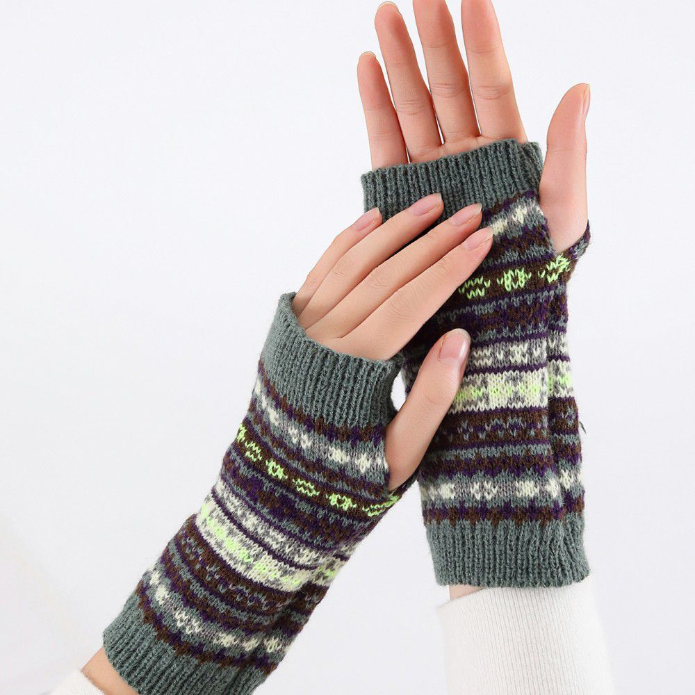 Short Fingerless Gloves Bohemian Short Fingerless Gloves