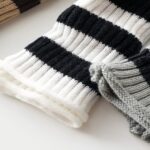 Long Knee-High Leg Warmers 40cm Striped Knee-High Leg Warmers