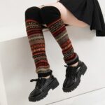 Long Knee-High Leg Warmers Bestseller Bohemian Knee-High Knit Leg Warmers