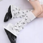 Long Knee-High Leg Warmers New Bell-Mouth Skull Leg Warmers