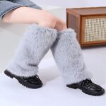Long Knee-High Leg Warmers Furry Knee-High Warm Leg Warmers