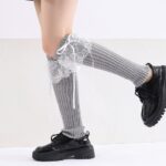 Long Knee-High Leg Warmers Japanese Sweet Lace Bow Leg Warmers