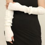 Long Arm Warmers Long Cable Twist Knit Arm Warmers Fingerless Gloves