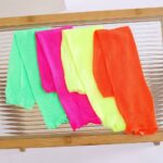 Long Knee-High Leg Warmers Lightweight Holiday Candy-Colored Leg Warmers
