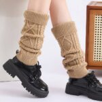 Long Knee-High Leg Warmers Best-Selling Jacquard Orchid Warm Leg Warmers