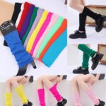 Short Leg Warmers Solid Color Ruffle-Trim Short Leg Warmers