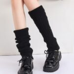 Long Knee-High Leg Warmers Best-Selling Jacquard Orchid Warm Leg Warmers