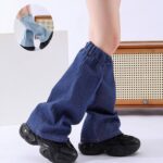 Long Knee-High Leg Warmers Classic Versatile Denim Boot Leg Warmers