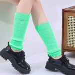 Short Leg Warmers Solid Color Ruffle-Trim Short Leg Warmers